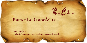 Morariu Csobán névjegykártya